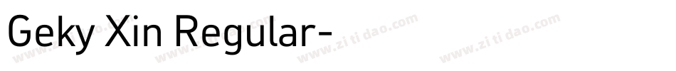 Geky Xin Regular字体转换